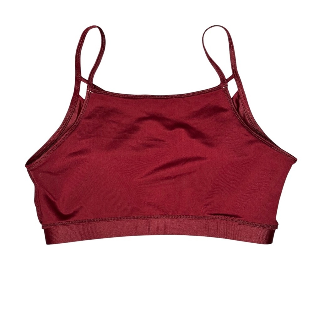 Mono B Women’s Maroon Sports Bra Top – Size Large - Picture 5 of 8